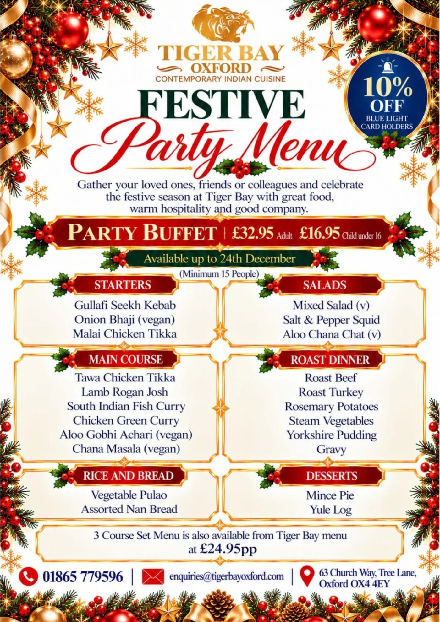 Festive Party Menu